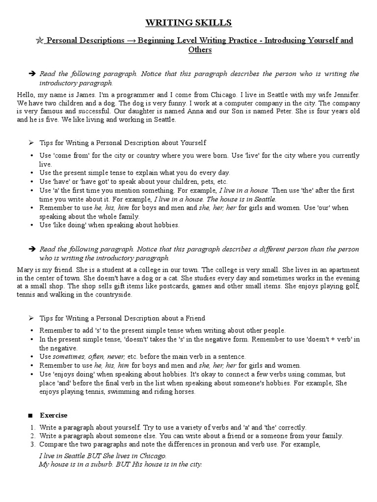 Simple opinion paragraph picture