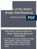 Bridge Watch Keeping Questions