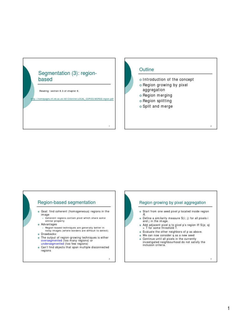 Region Based Segmentation Pdf