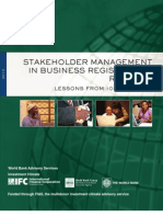  IFI Stakeholder Management in Business Registration Reforms