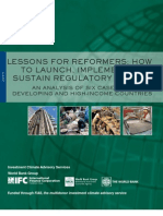 IFI Lessons For Reformers How To Launch Implement and Sustain Regulatory Reform