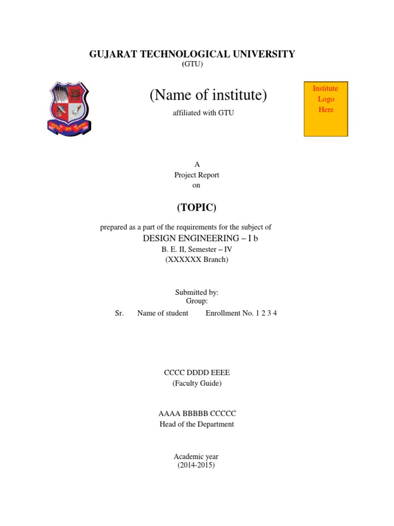 GTU Design Engineering Project Report | PDF | New Product Development ...