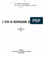 GORLA, G. - L'atto Di Disposizione Dei Diritti