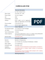 Curriculum Vitae Đã Dịch Sơ