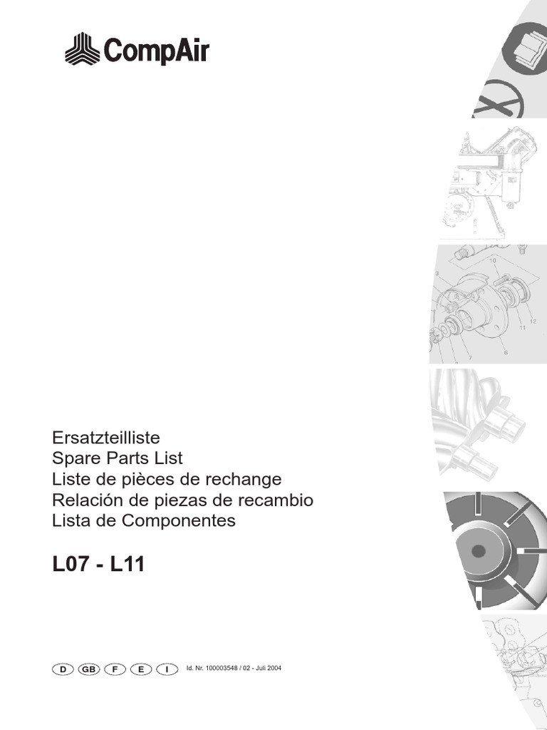 L07-L11 Parts Manual | PDF | Belt (Mechanical) | Pipe (Fluid Conveyance)