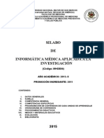 Syllabus de Informatica Medica - MH - 2015 II