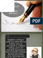 Importance OF Academic Writing