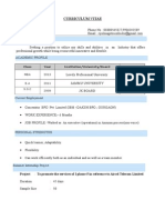 Curriculum Vitae: Class Year Institution/University/Board Percentage%