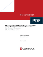 Research Brief: Musings About Mobile Payments 2009