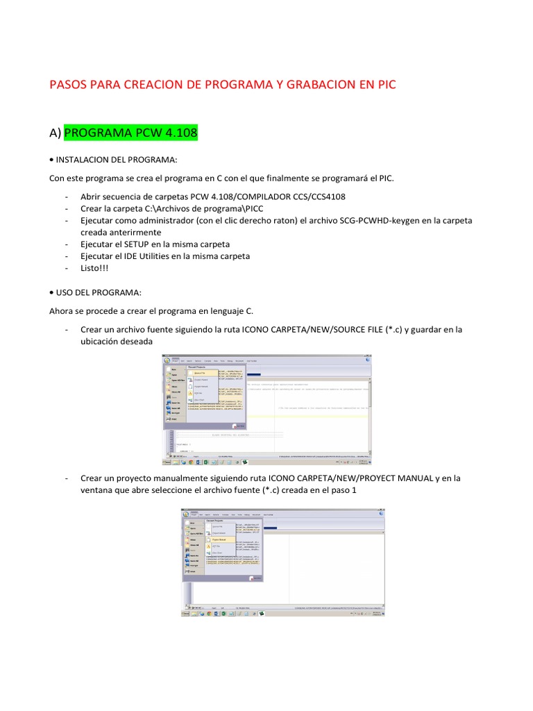 Guía para Programar y Grabar PIC | PDF | Archivo de computadora | Point ...