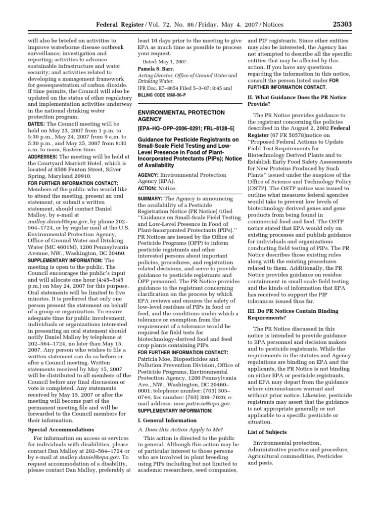 EPA Council Meeting on Water Safety | PDF | United States Environmental ...
