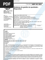 NBR ISO 9001 - Sistemas de gestão da qualidade - Requisitos