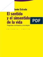 El Sentido y El Sinsentido de La Vida - Estrada, Juan Antonio