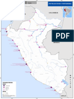 Mapa Infraestructura portuaria de Perú (2015)