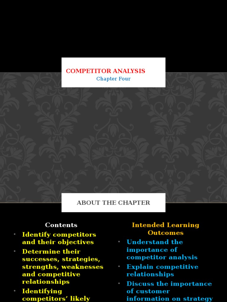 Competitor Analysis: Chapter Four | PDF | Career & Growth