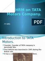 Introduction to HRM Practices at Tata Motors Company