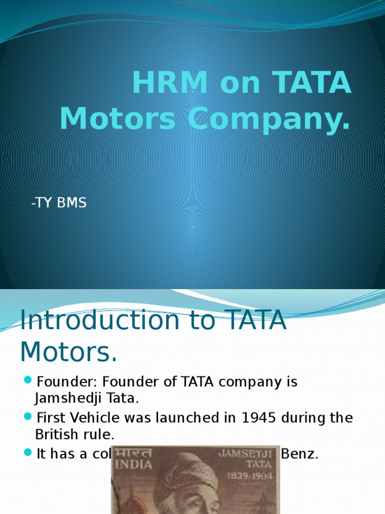 HRM On TATA Motors Company | PDF | Human Resource Management | Recruitment