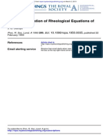 On The Formulation of Rheological Equations of State