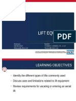 Lift Equipment: Moderator: Speaker: Kim Messer Thomas E. Kramer, P.E., C.S.P