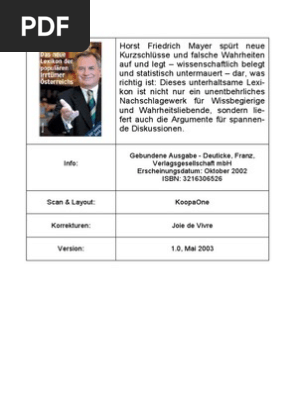 e book horst friedrich mayer neues lexikon der popularen irrtumer pdf
