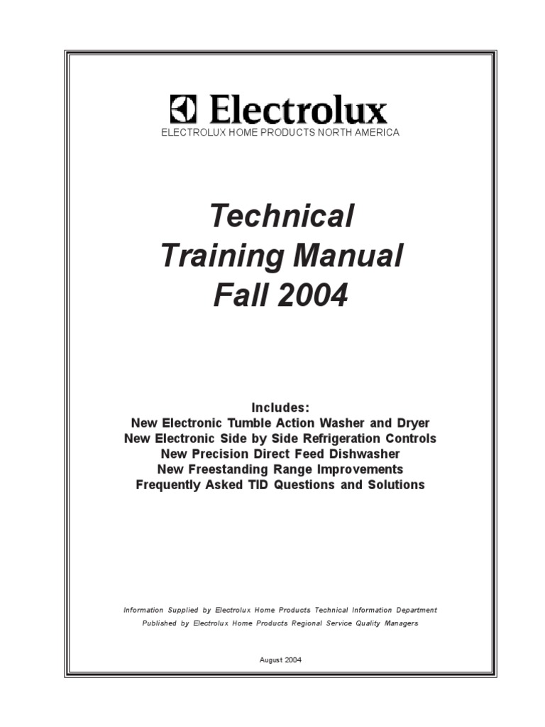 Frigidaire - 2004 Technical Training Manual | PDF | Refrigerator ...