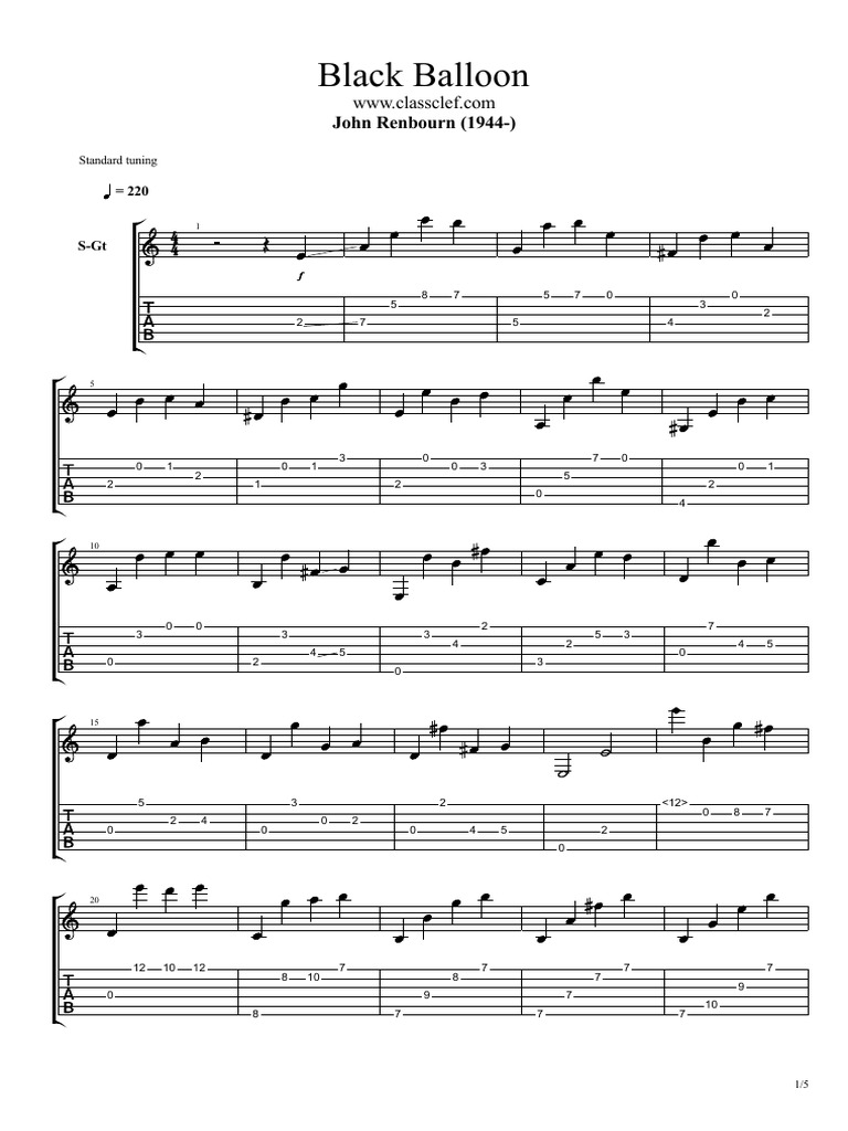 Black Balloon by John Renbourn Guitar Family Instruments Guitars