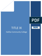 Halifax Community College Sexual Misconduct Policy and Procedures