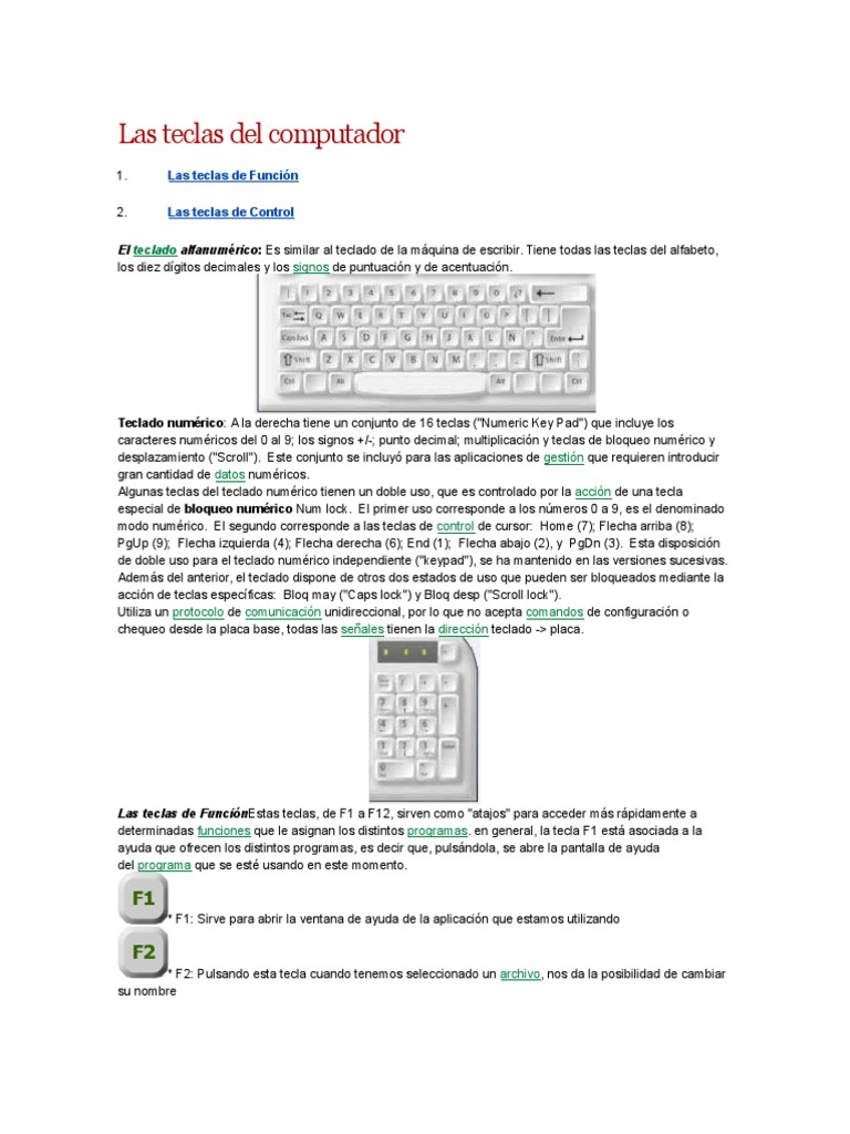 Las Teclas Del Computador | Computer Keyboard | Window (Computing)