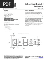 Small, Low Power, 3-Axis 3 G Accelerometer ADXL335: Preliminary Technical Data