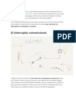 Instalación eléctrica: interruptores conmutados y cruzados