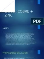 Latón: Cobre y zinc, una aleación moldeable