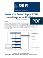 Overview of the Governor’s Proposed FY 2010