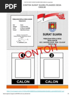 CONTOH SURAT SUARA PILKADES DESA HANUM - Urang Hanum PDF