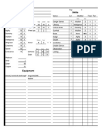 Elven Ranger Character Sheet