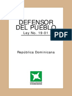 Ley 19-01 Que Instituye El Defensor Del Pueblo