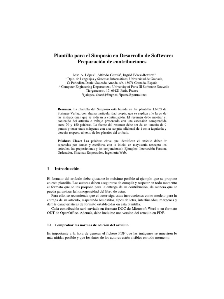 Formato Springer Formato de Documento Portable Texto