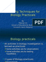 Teaching Techniques for Biology Practicals