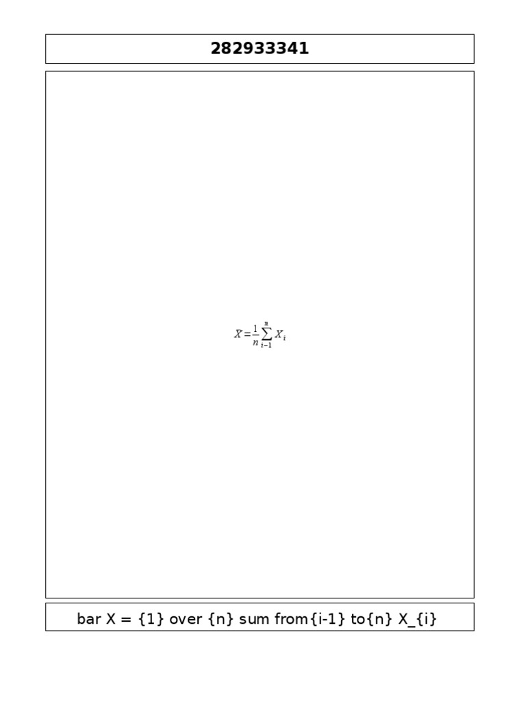 Statistical Formula for Mean Calculation | PDF