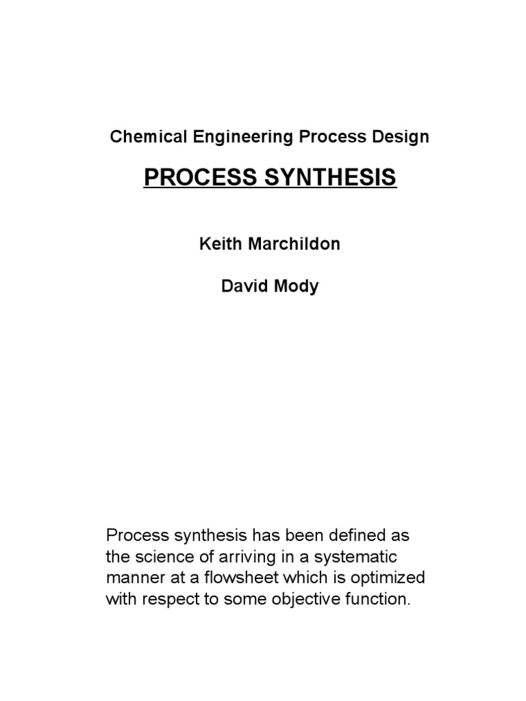 Process Synthesis in Chemical Engineering | PDF | Heat Transfer ...
