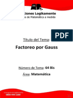 64 (2) Factoreo Por Gauss (Logikamente)