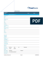 Corporate Information Worksheet: Due Diligence Category Owner Status Required Information