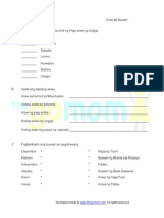 Worksheet Filipino