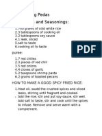 Nasi Goreng Pedas Ingredients and Seasonings:: Puree