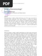 What is Phenomenology