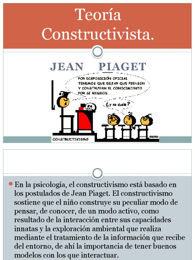 Constructivismo según Jean Piaget | PDF | Constructivismo (filosofía de ...