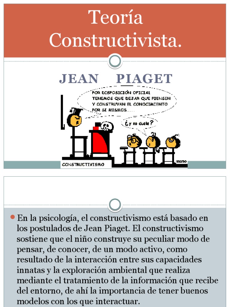 Piaget 1 | PDF | Constructivismo (filosofía de la educación) | Aprendizaje