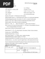 Water Resources Final Equation Sheet