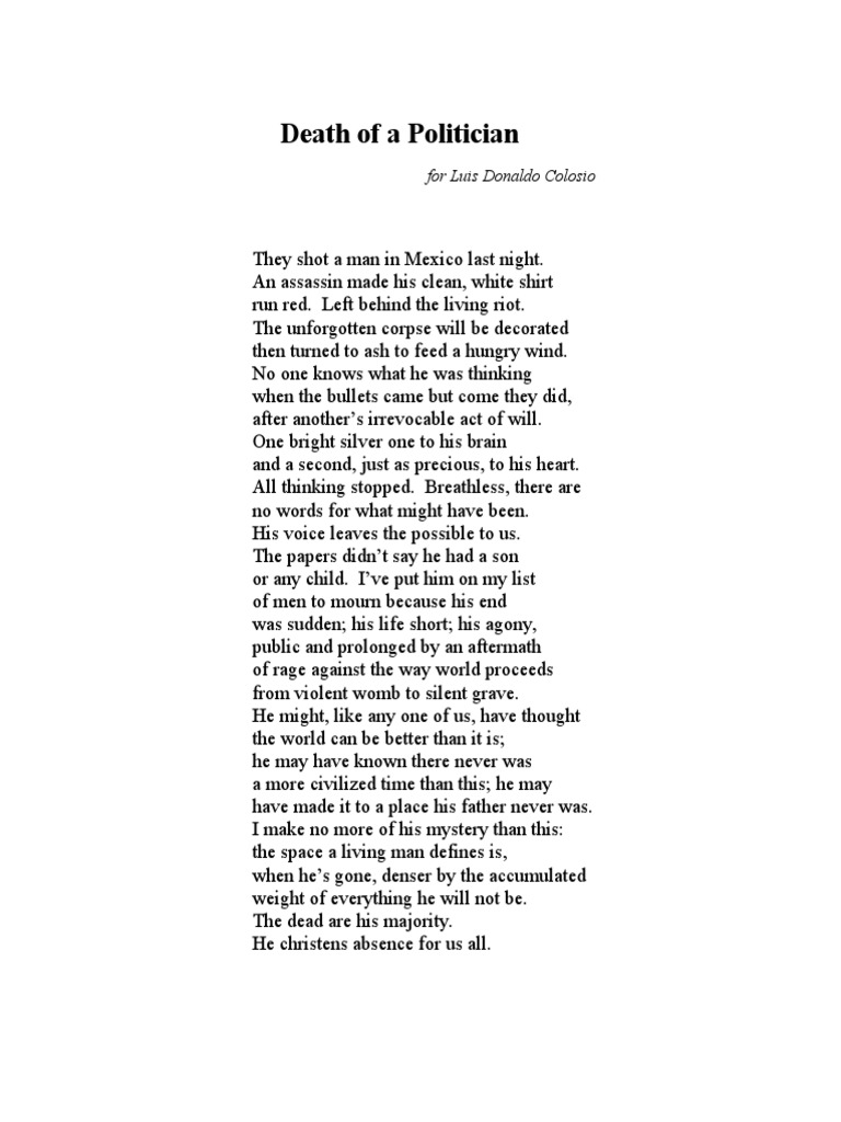 Death of A Politician | PDF