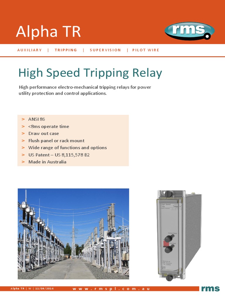 TR12 Tripping Relays Alpha PDF Relay Switch