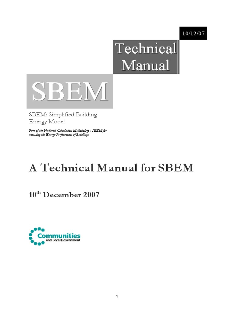 1 - 2 - SBEM - Technical - Manual PDF | PDF | Hvac | Ventilation ...